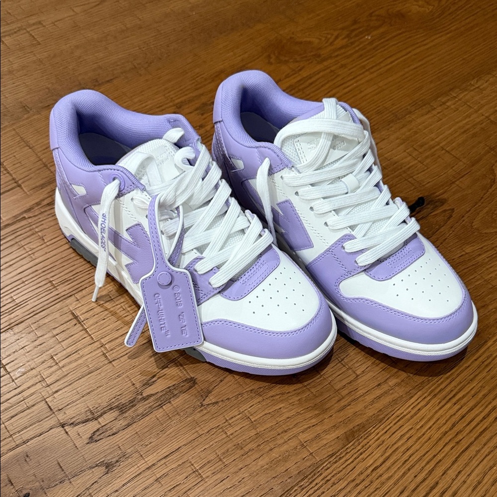 Off-White Purple and White Women's Sneakers